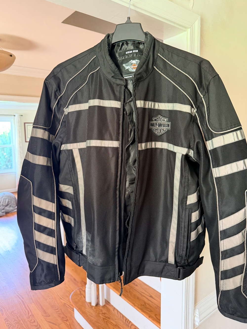Harley-Davidson Black Mesh Jacket with Silver Reflective Accents